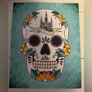 Skull Paradise New Orleans Skull Art Print